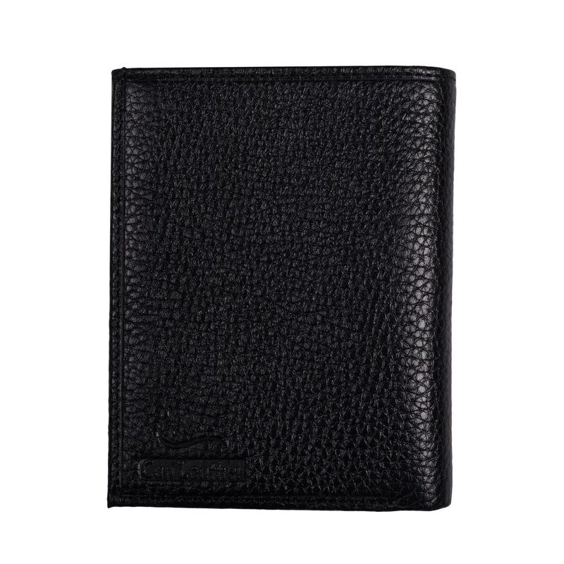 Slim leather card holder with multiple card slots