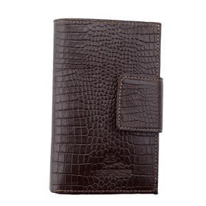 Compact leather wallet for women with multiple card slots and coin pocket